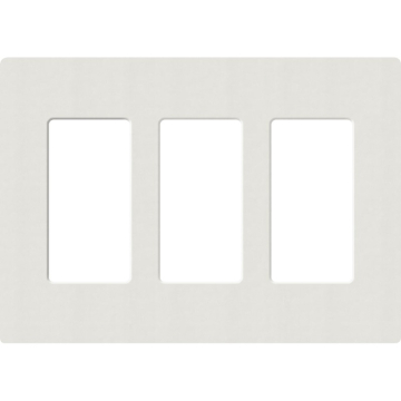Lutron Claro Screwless Designer Wallplate - 3 Gang - Lunar Gray