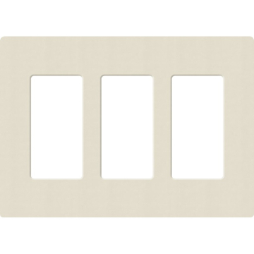 Lutron Claro Screwless Designer Wallplate - 3 Gang - Pumice