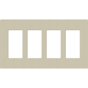 Lutron Claro Screwless Designer Wallplate - 4 Gang - Clay