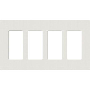 Lutron Claro Screwless Designer Wallplate - 4 Gang - Lunar Gray