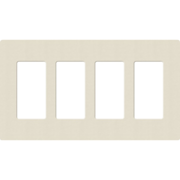 Lutron Claro Screwless Designer Wallplate - 4 Gang - Pumice