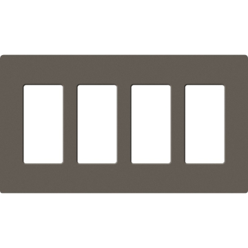 Lutron Claro Screwless Designer Wallplate - 4 Gang - Truffle