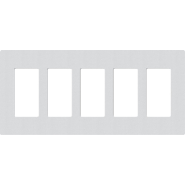 Lutron Claro Screwless Designer Wallplate - 5 Gang - Mist