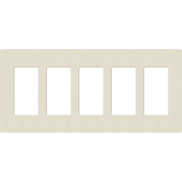 Lutron Claro Screwless Designer Wallplate - 5 Gang - Pumice