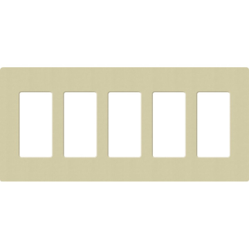 Lutron Claro Screwless Designer Wallplate - 5 Gang - Sage