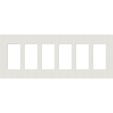 Lutron Claro Screwless Designer Wallplate - 6 Gang - Lunar Gray