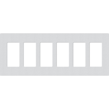 Lutron Claro Screwless Designer Wallplate - 6 Gang - Mist