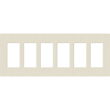 Lutron Claro Screwless Designer Wallplate - 6 Gang - Pumice