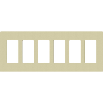 Lutron Claro Screwless Designer Wallplate - 6 Gang - Sage