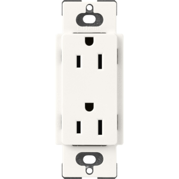 Lutron Claro 15A Receptacle - Brilliant White