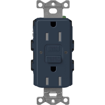 Lutron Claro 15A GFCI Receptacle - Tamper Resistant - Deep Sea