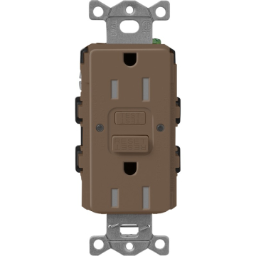Lutron Claro 15A GFCI Receptacle - Tamper Resistant - Espresso