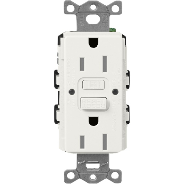 Lutron Claro 15A GFCI Receptacle - Tamper Resistant - Architectural White