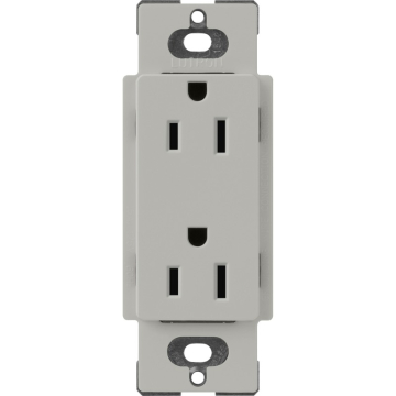 Lutron Claro 15A Receptacle - Pebble