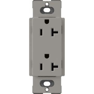 Lutron Claro 20A Duplex Receptacle - Cobblestone