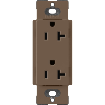 Lutron Claro 20A Duplex Receptacle - Espresso
