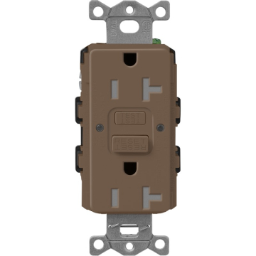 Lutron Claro 20A GFCI Receptacle - Tamper Resistant - Espresso