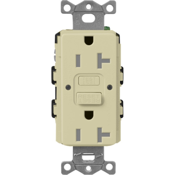 Lutron Claro 20A GFCI Receptacle - Tamper Resistant - Sage