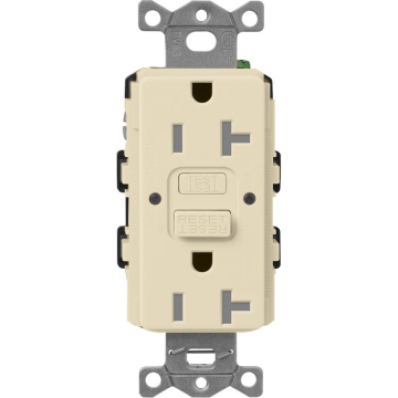 Lutron Claro 20A GFCI Receptacle - Tamper Resistant - Sand