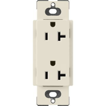 Lutron Claro 20A Duplex Receptacle - Pumice