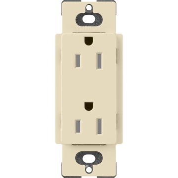 Lutron Claro 15A Tamper Resistant Receptacle - Sand