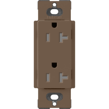 Lutron Claro 20A Tamper Resistant Receptacle - Espresso