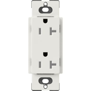 Lutron Claro 20A Tamper Resistant Receptacle - Lunar Gray