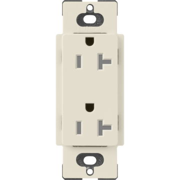 Lutron Claro 20A Tamper Resistant Receptacle - Pumice
