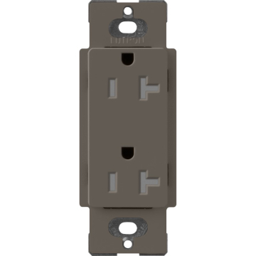 Lutron Claro 20A Tamper Resistant Receptacle - Truffle
