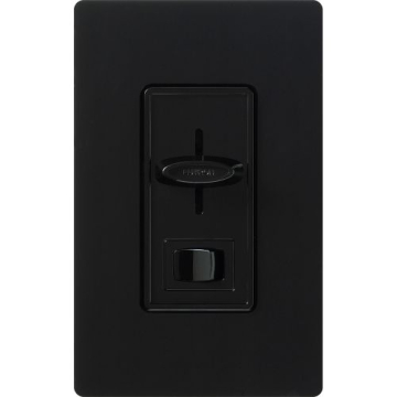 Lutron Skylark Slide-to-Off 3-Speed Fan Control with On/Off Light Switch - Black