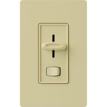 Lutron Skylark Slide-to-Off 3-Speed Fan Control with On/Off Light Switch - Ivory