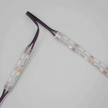 Lotus Solder-Free Tape to Tape Connector with 6" Wire for LBL-PWM-RGBW-IP20 - 5-Pin 12mm - 5 Pack