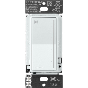 Lutron Sunnata Fan Control - Glacier White