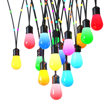 Westgate 53' 15-Bulb LED Outdoor String Lights - 12W - RGB - 100-240V