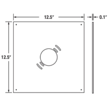 Sylvania 12.5" Mounting Plate - White