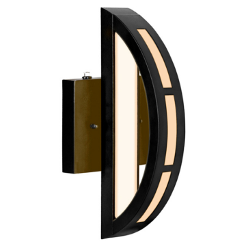 Sylvania Wall Mount Lantern Round LED Wall Sconce - CCT Selectable - 450 Lumens - Photocell - 120V - Black