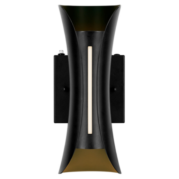 Sylvania Wall Mount Lantern Triangle LED Wall Sconce - CCT Selectable - 450 Lumens - Photocell - 120V - Black