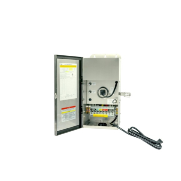 Corona Lighting 600W Multi-Tap Dual Circuit Transformer - Stainless Steel - Mechanical Timer - Photocell