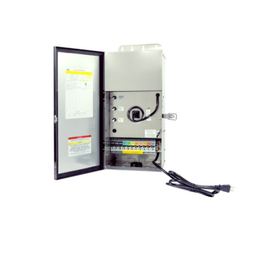 Corona Lighting 900W Multi-Tap Triple Circuit Transformer - Stainless Steel - Mechanical Timer - Photocell