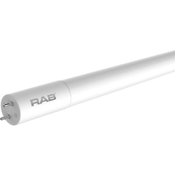 RAB 48" 17W T8 LED - Ballast Bypass - Opposing End Wired - 3000K - 2,100 Lumens - 120-277V