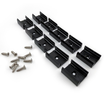 RAB Tape Light Brackets - Black - 16mm