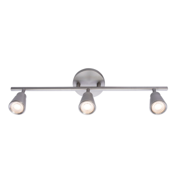 WAC Lighting Solo LED 3-Head Fixed Track Light - 2,400 Lumens - 24W - 3000K - 120V - Brushed Nickel