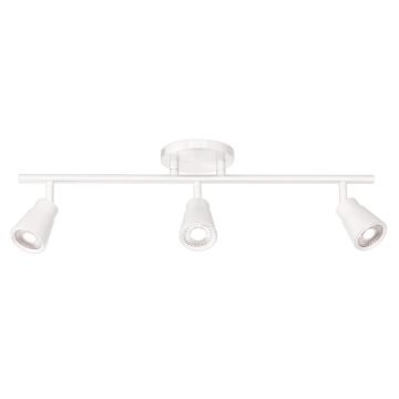 WAC Lighting Solo LED 3-Head Fixed Track Light - 2,400 Lumens - 24W - 3000K - 120V - White