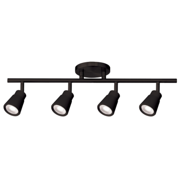 WAC Lighting Solo LED 4-Head Fixed Track Light - 3,200 Lumens - 32W - 3000K - 120V - Black