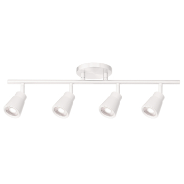 WAC Lighting Solo LED 4-Head Fixed Track Light - 3,200 Lumens - 32W - 3000K - 120V - White