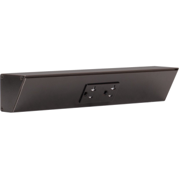 Task Lighting 12" Angled Power Strip - 1 Black Duplex Receptacle - Black