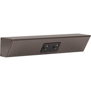 Task Lighting 12" Angled Power Strip - 1 Black Duplex Receptacle - Bronze