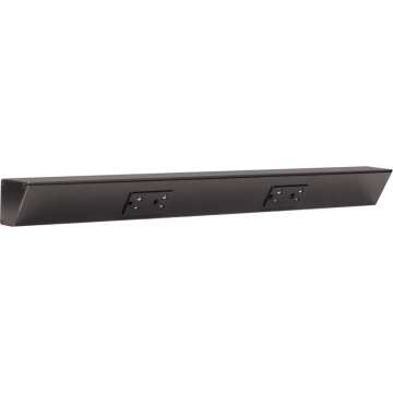 Task Lighting 24" Angled Power Strip - 2 Black Duplex Receptacles - Black