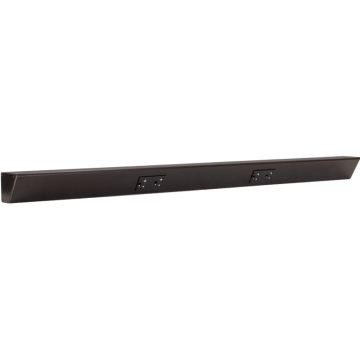Task Lighting 36" Angled Power Strip - 2 Black Duplex Receptacles - Black