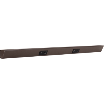 Task Lighting 36" Angled Power Strip - 2 Black Duplex Receptacles - Bronze